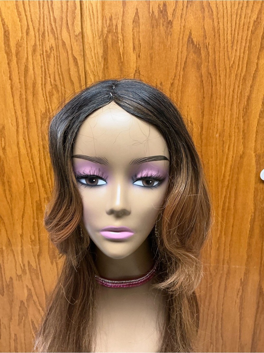Women’s Two-Tone Brown Lace Front Wig - Stylish Ombre Hair